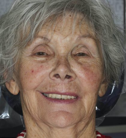 Close up of person smiling